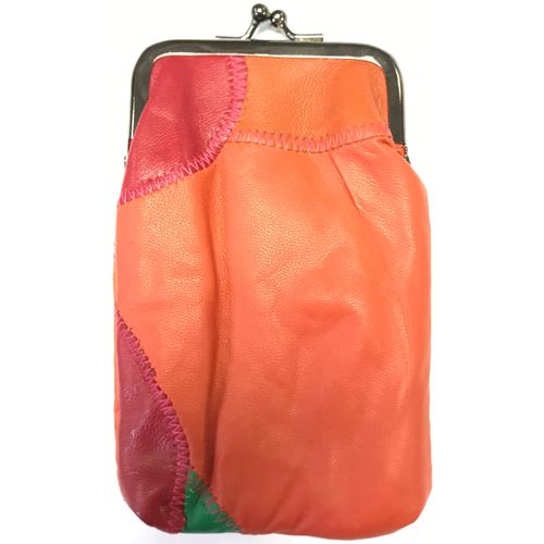 SPORTIMES Eclipse Unique Multi Color Patched Lamb Skin Cigarette Case Pouch, 100s, 3202S