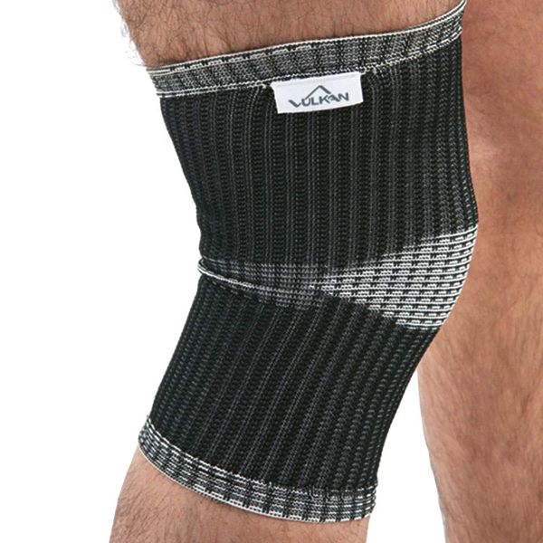 VULKAN Advanced Elastic Knee Support, Small, Stretchy Fabric Knee Compression Sleeve Provides Support and Comfort to Help Recover from Joint and Tendon Injuries, Increases Circulation, Limits Swelling