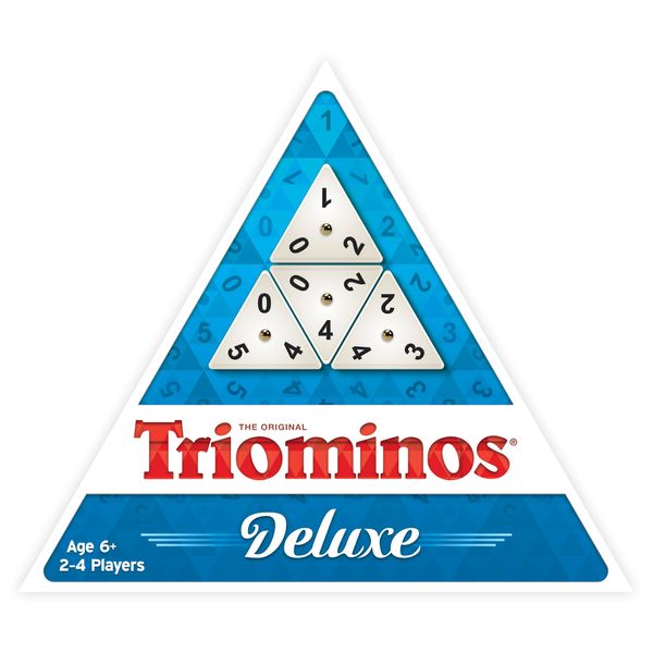 Pressman Tri-Ominos - Deluxe Edition Triangular Tiles with Brass Spinners, 5"