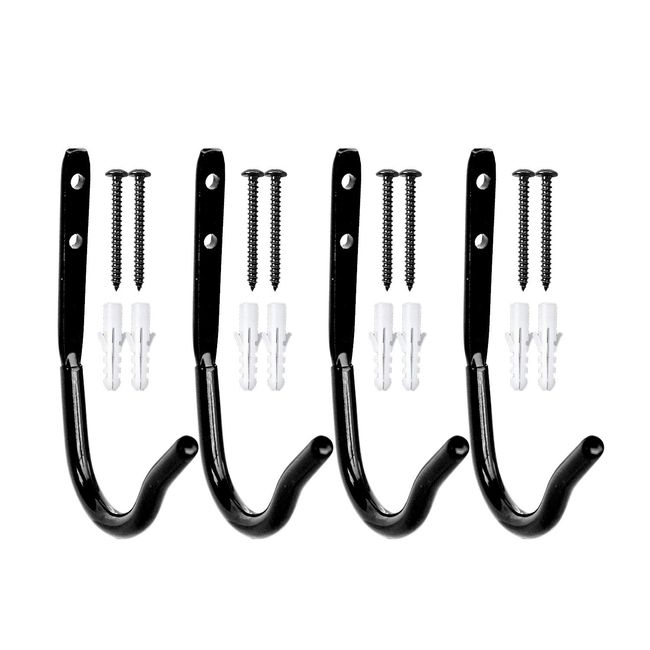 lanhe tactial Gun Racks Rifle Hanger Shotgun Hook Wall Mount Archery Compound Bow Guns Storage Display (Black-4pc)