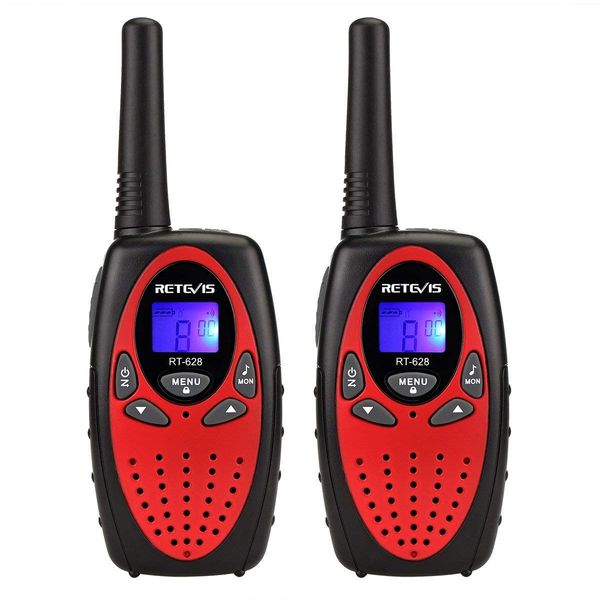 Retevis RT628 Walkie Talkies for Kids, Long Range VOX Keylock Children Toy Gifts for Birthday and Holiday, Easy to Use for Camping Hiking and Adventure (1 Pair, Red)