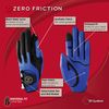 Zero Friction Junior Synthetic Left Hand Golf Gloves 2 Pack, One Size, Blue