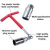 3PC T-BAR SPARK PLUG SPANNER WRENCH SET REMOVAL TOOL 16mm 21mm SOCKETS