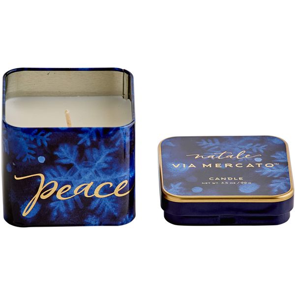 Via Mercato Natale Christmas HolidayGift Collection, Peace, Candle, (25115PC)