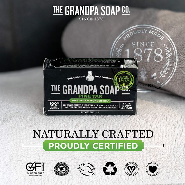  Grandpa's Pine Tar Bar Soap by The Soap Company