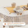 Myhome Country TableCloth, Wipe Clean Tablecloth, Table Protector Feature, Rectangular Tablecloths, Ideal for dining table and kitchen table, Cotton, Polyester, 150x220 cm | Multicolor - Madison