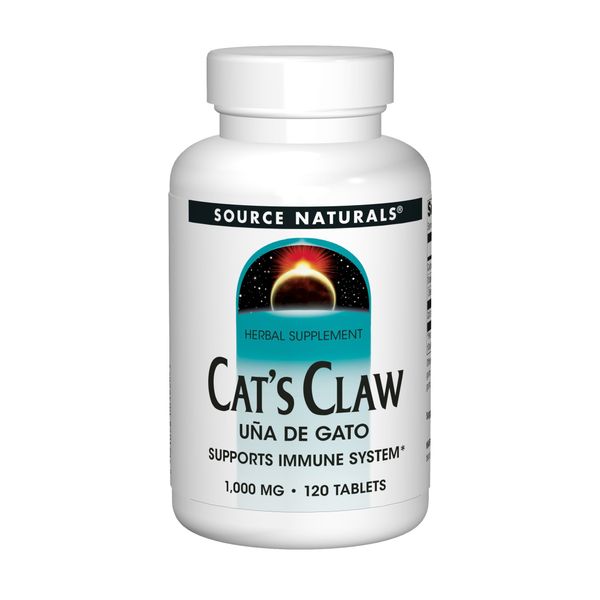 Source Naturals Cat's Claw Bark Una de Gato 1000 mg Dietary Supplement - Supports Immune System - 120 Tablets