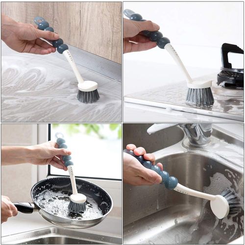 4Pcs Multipurpose Cleaning Brush Set,Kitchen Cleaning Brushes,Includes Grips Dish Brush|Bottle Brush|Scrub Brush Bathroom Brush|Shoe Brush