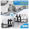 Adhesive Shower Caddy, 5 Pack Rustproof Stainless Steel Bath Organizers