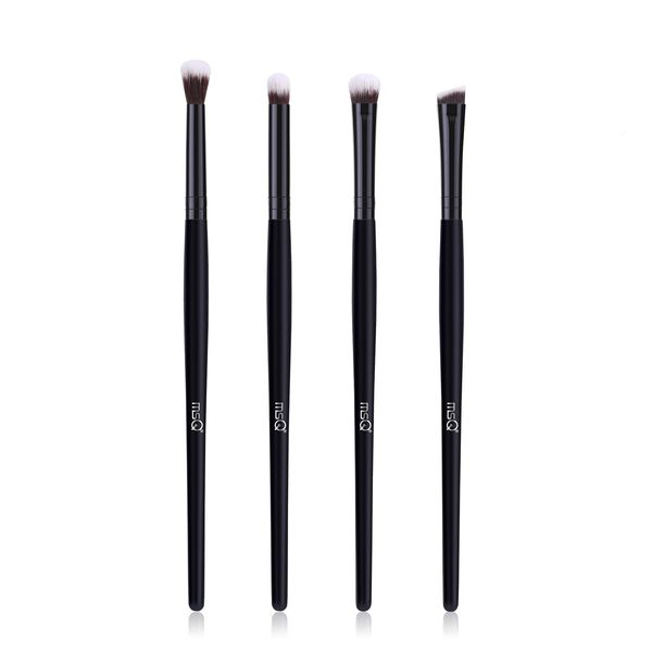 MSQ 4 Stück Augenpinsel Pinselset Makeup Lidschatten Pinselset Makeup Blender Pinsel Augen Pinselsets Blending Brush Augenpinsel Set Make up Pinsel Set Lidschattenpinsel schwarz