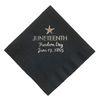 Juneteenth Decorations Napkins 5 inch Cocktail Size 20 Count Black Silver (20)