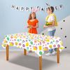 NAUZE Easter Table Cloth Colorful Easter Egg Chick Tablecloth Rectangle Reusable Table Cover for Easter Day School Parties Special Events