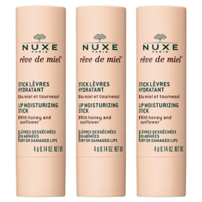 2022 NUXE Rebdomiel Lip Moisturizing Stick 4g<br> 3-piece set Overseas mail order