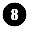 Number Eight Numeral 8 Plain White Numbers PopSockets Swappable PopGrip