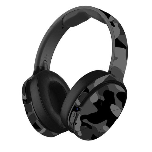MightySkins Skin Compatible with Skullcandy Hesh 3 Wireless Headphones - Black Camo | Protective, Durable, and Unique Vinyl wrap Cover | Easy to Apply, Remove, and Change Styles | Made in The USA