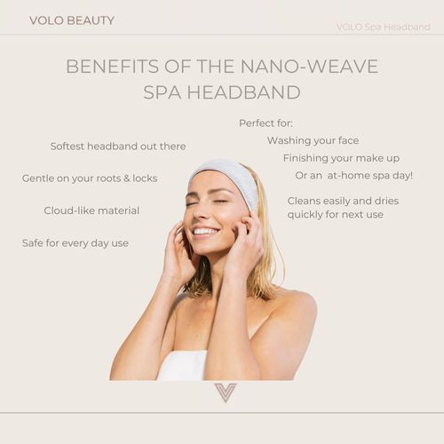 VOLO Cloud Pink Hero Hair Towel + Facial Spa Headband for Women | Wrap Towel + Headband For Washing Face & Makeup | Ultra-Soft, Fast Drying, Anti-Frizz Nanoweave Fabric | Reusable Package | Microfiber