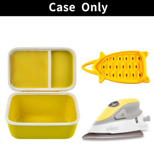 GWCASE Case Compatible with Oliso M2 Pro Mini Project Iron. Travel Irons Carrying Organizer Holder with Mesh Pocket Fits for Solemate and Other Accessories (Box Only)- Yellow