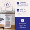 Homz Plastic 3 Drawer Medium Storage Tower, Clear Drawers/White Frame (2 Pack)