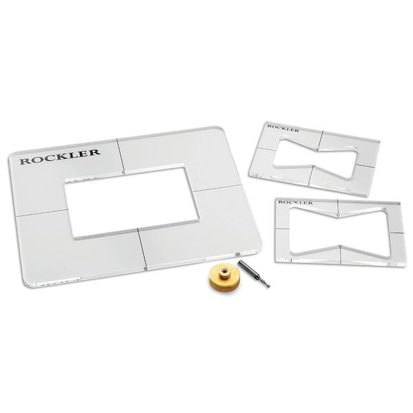 Bow Tie Inlay Kit w/Frame, Bit, & Bushing - Decorative Router Templates for Woodworking - Transparent Butterfly Inlay Template Set - 3-in-1 Acrylic Router Inlay Kit for Precise Cuts