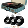 Portable Record Player 3-Speed Bluetooth Briefcase Suitcase Turntable Headphone