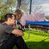 16FT Replacement Trampoline Safety Enclosure Net w/ Zipper & Protection Buckles