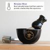 ROYAL SHAVE Ceramic Textured Shaving Bowl – Shave Soap & Shaving Cream Dish, Textured for Rich Lather (Black)