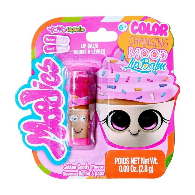 YoYo Moodies Color Changing Mood Lip Balm Cotton Candy Flavor