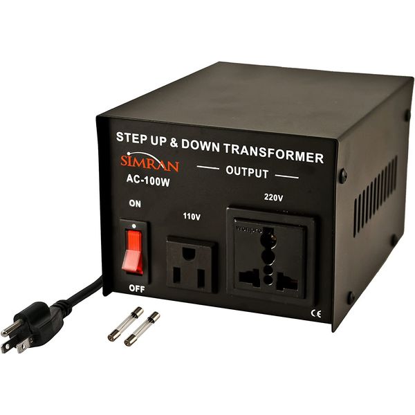 Simran 100W Step-Up & Down Voltage Converter - Black (AC-100W)