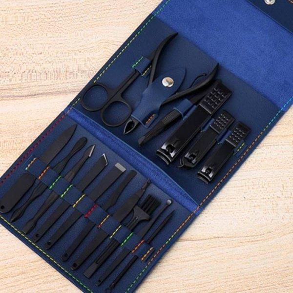 [Other]Lo Nail Toenail Nail Care Grooming Tool Set Leather Case