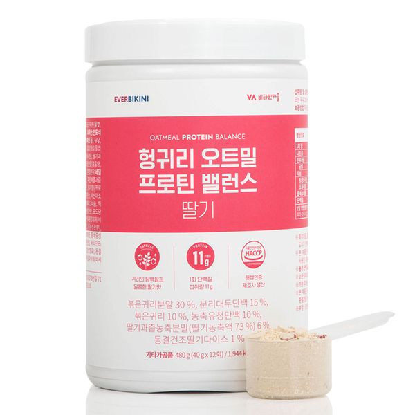 Everbikini Hungry Oatmeal Protein Shake Strawberry Flavor, 480g, 1 pc