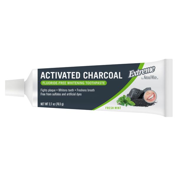 Body Magic Charcoal Toothpaste, Teeth Whitening, ACTIVE CHACOAL EXTREME by Natural White, Activated Charcoal, Extreme Toothpaste, Fresh Mint, 2.8 oz (76.5 g)