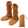 Emur Washable Feather Room Socks, Warm, Cold Protection, For Winter, gold