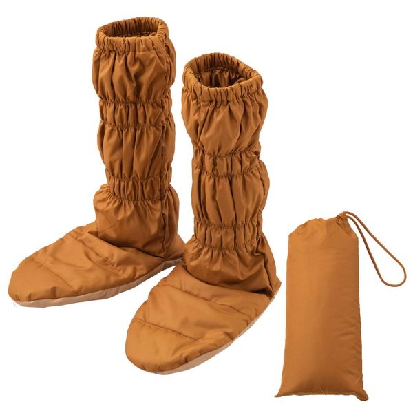 Emur Washable Feather Room Socks, Warm, Cold Protection, For Winter, gold