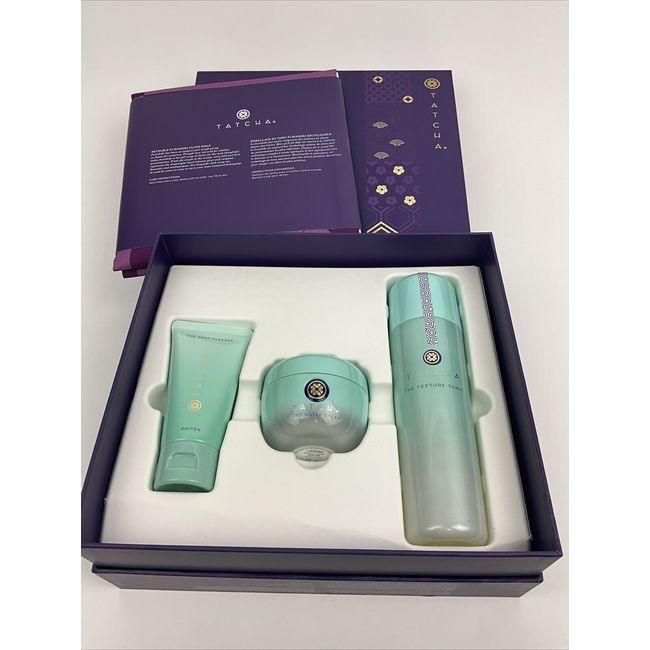 Tatcha Clarified and Balanced Trio Deep Cleanse Texture Tonic And Water Cream