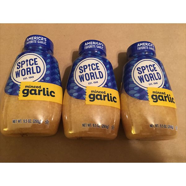 3 bolttes of spice world americas favorite Minced garlic 9.5 oz ex 2024