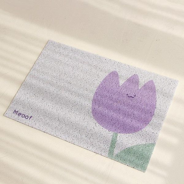 Fashionable Floral Cat Litter Mat - Tulip