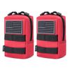 2 Pack Molle Pouches - Tactical Compact Water-Resistant EDC Pouch (Red)