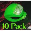 10 Pack Green LED Silicone Bicycle Gate Walker Cane ETC Safety LED Lights