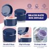 LELE LIFE 2 Pack Denture Case with Strainer Basket, Denture Cup, Retainer Case, Denture Bath Box, False Teeth Container for Travel Cleaning (Blue)