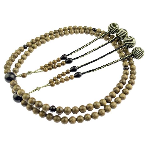 Myorenka Shingon Buddhist Buddhist Beads for Men, Natural Wood Beads, 108 Balls, Shingon Scale, Ebony Tailor, 2 Colors, Oda Roll, Comes with a Bag of Prayer Beads, Amulet Beads, Wooden Prayer Beads