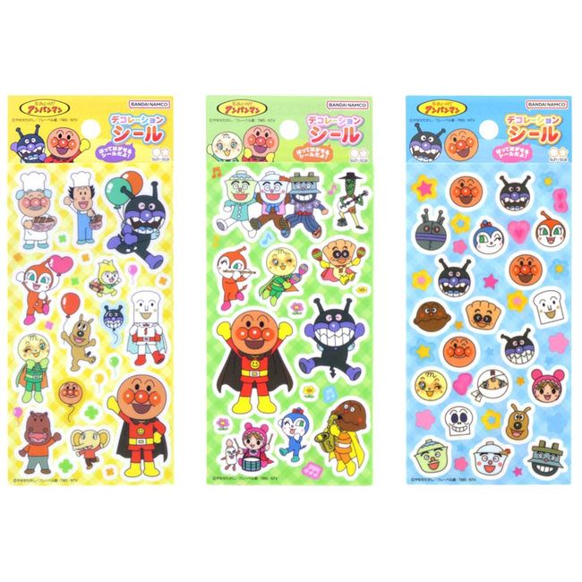 Sunstar Stationery Decorative Stickers Anpanman 3 Pattern Set