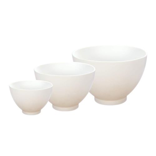 APPEARUS Face Mask Mixing Bowl 3-Pc Set - Professional Spa Facial Mask Mixing Tool (White)