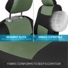 BDK PolyPro Car Seat Covers Full Set Front & Rear - Black/Green
