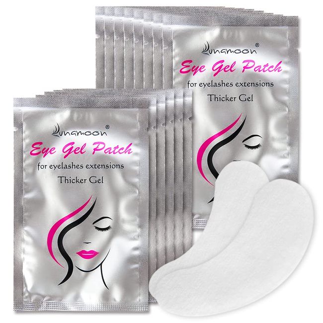 Lunamoon Augenpads für Wimpernverlängerung Wimpern Pads Wimpernverlängerung Pad Eyelash Pad Wimpern Färben Pad Wimpernlifting Pad Eye Gel Patch for Eyelash Extensions 100Paar (Mädchen)