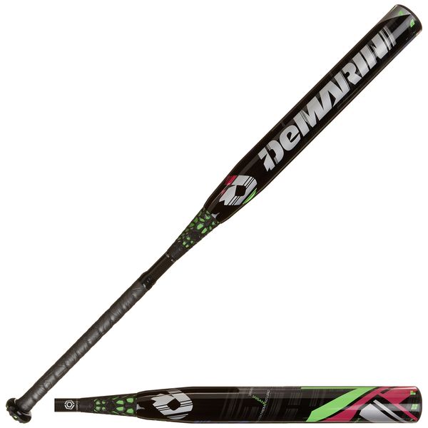 DeMarini CF7 Insane -10 Fastpitch Baseball Bat, Black/Green, 34-Inch/24-Ounce