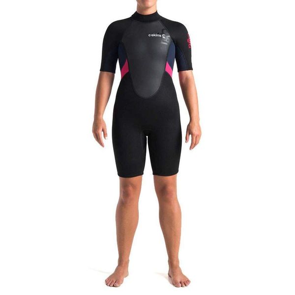 C Skins Womens Element 3/2 Shorty Wetsuit Blk/Slate