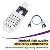 SATUY 4Pcs DHT22/AM2302 Digital Temperature Humidity Sensor Module with Cable, Temp Range -40~80℃ (±0.5℃), Humidity 0~100% RH (±2%) for A-rduino Electronic Practice DIY, Replace SHT11 SHT15