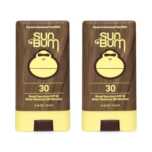 Sun Bum Sun Bum Original Spf 30 Sunscreen Face Stick Vegan and Reef Friendly (octinoxate & Oxybenzone Free) Broad Spectrum Moisturizing Roll-on Uva/uvb Sunscreen With Vitamin E 2 Pack