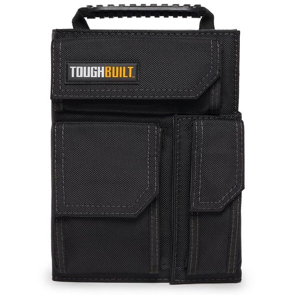 ToughBuilt - Organizer + Grid Notebook (Large) - Quick Access, Note Taking/Note Pad, Shoulder Strap Compatible, 3 External Quick-Access Accessory Pockets, Heavy-Duty Construction - (TB-56-L-C-UK)