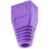 100 Pcs RJ45 Connector Ethernet Cable Color Coded Strain Relief Boots Purple